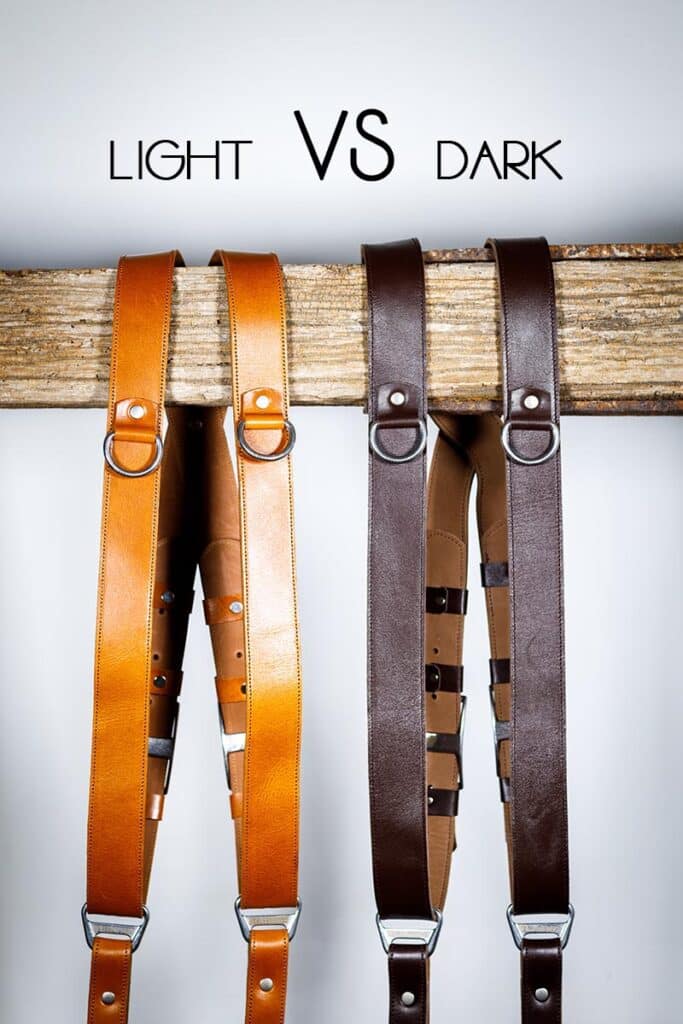 Garioch brown leather straps Light VS Dark