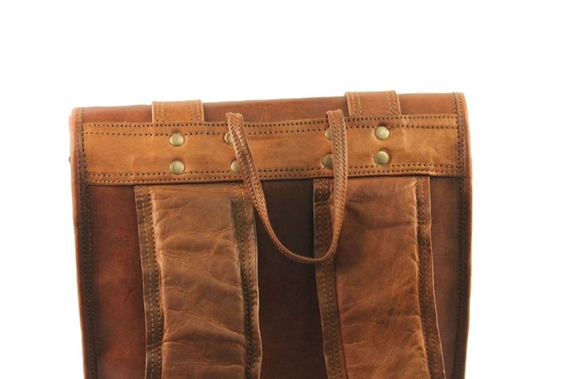 Brown leather vintage backpack II - Genuine Strap
