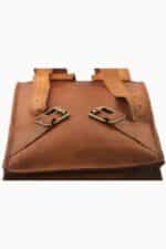 Brown leather vintage backpack II
