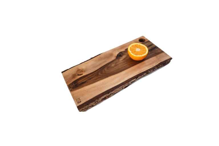 Walnut Wood Cutting Board with Bark Irregular Shape