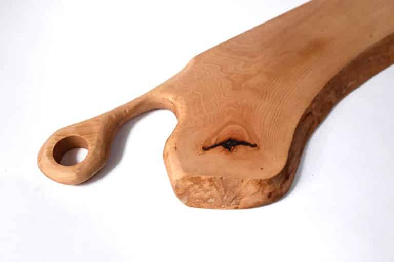 Tagliere in legno massello di rovere, stretto