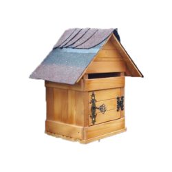 wood mailbox house for letters