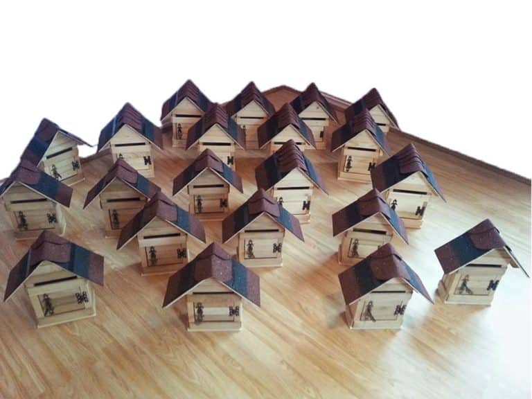 wood mailbox house for letters