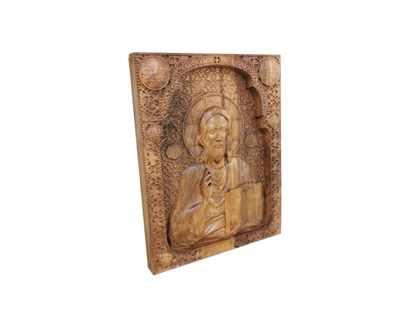 Jesus Christ wood carved icon