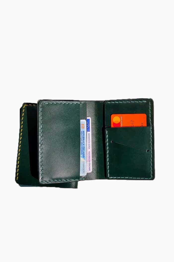 green leather wallet europe