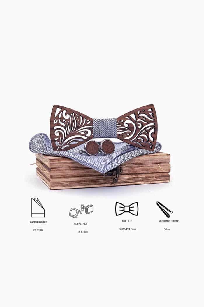 Bow tie Gentleman Wood Papillon
