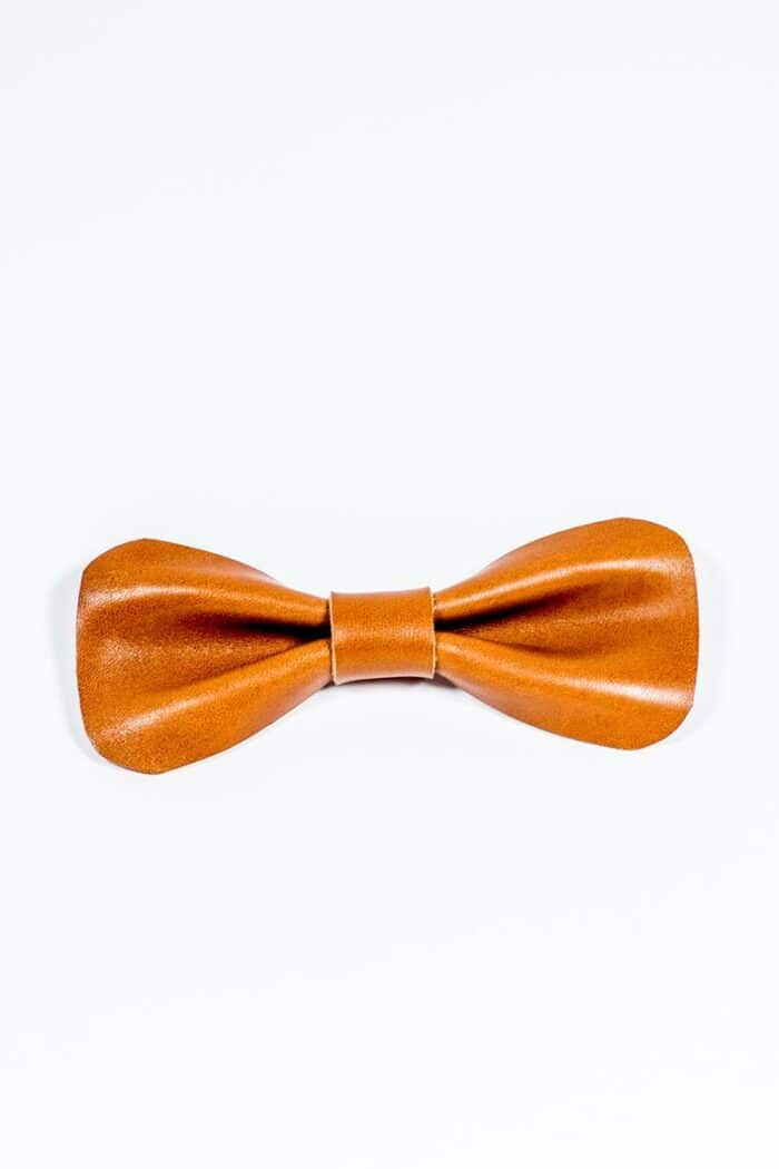 brown Bow tie leather