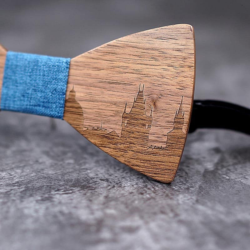 Wood Bow Tie Skyline