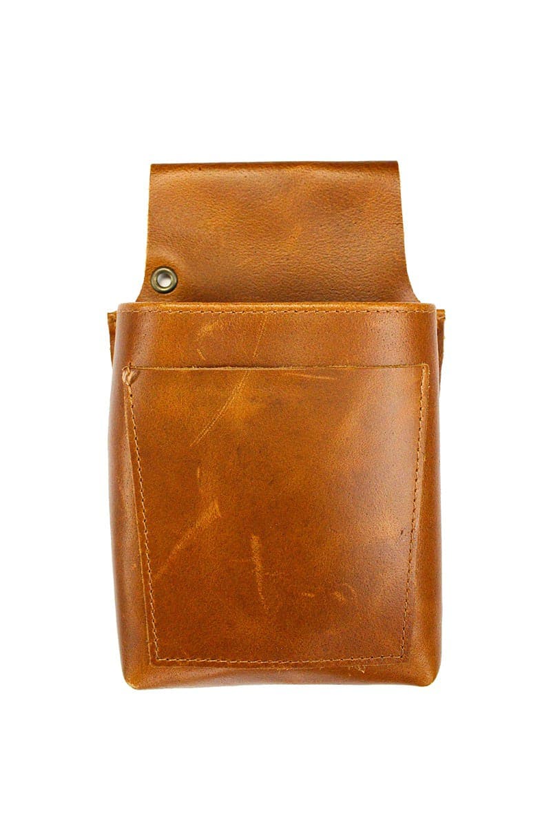 LEATHER BARBER POUCH BROWN