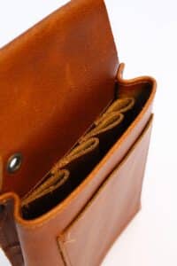 LEATHER BARBER POUCH brown