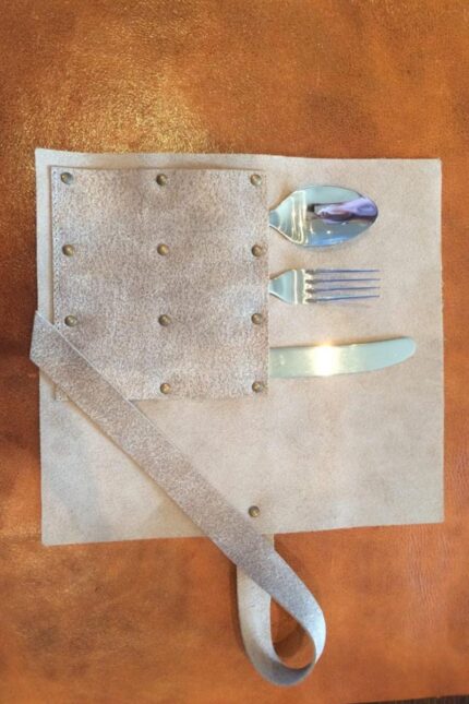 leather cutlery holder