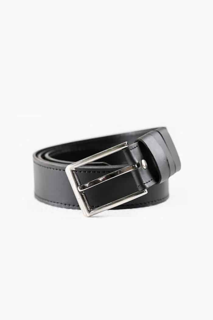 Leather Waist Belt Classic design color black for trousers