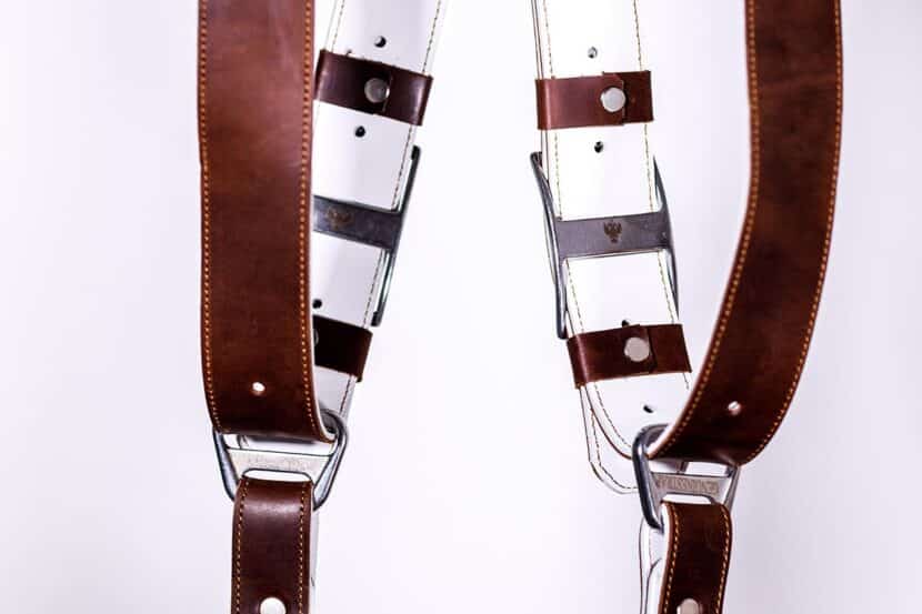 Leather vintage strap white padding for those who sweat