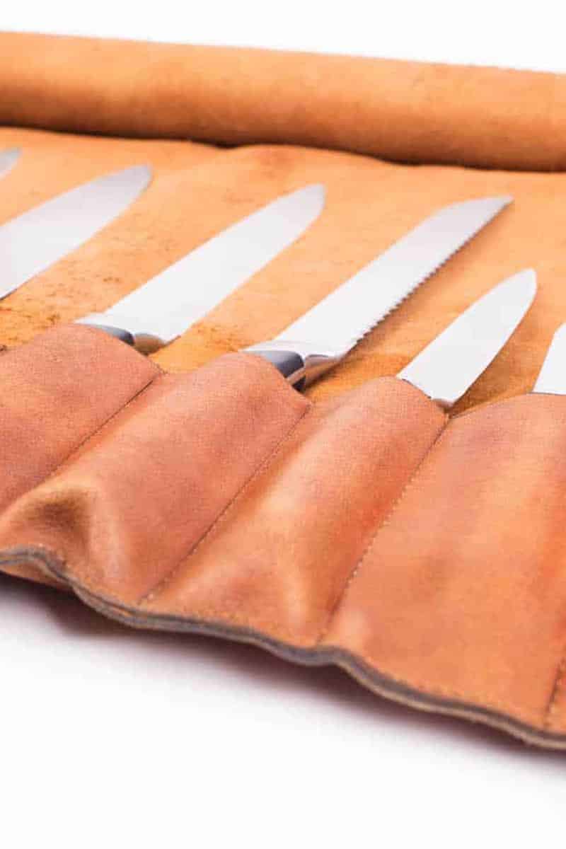 leather Knife holder 8 slots