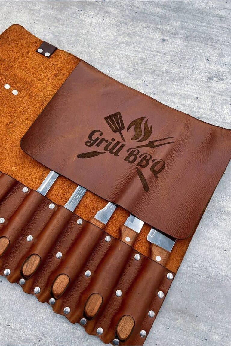 Personalized leather knife hoder 7s