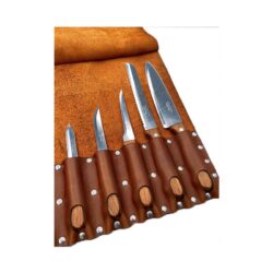 Portacoltelli in pelle personalizzato 7 coltelli