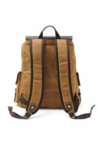 Mantova leather backpack and textile