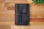 Personalized Leather Book Sleeve black
