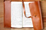 Personalized Leather Book Sleeve brown