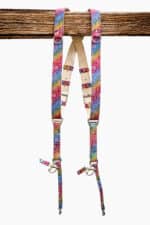 Rainbow LEATHER strap harness