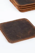 Leather Coasters Set for glasses and mugs