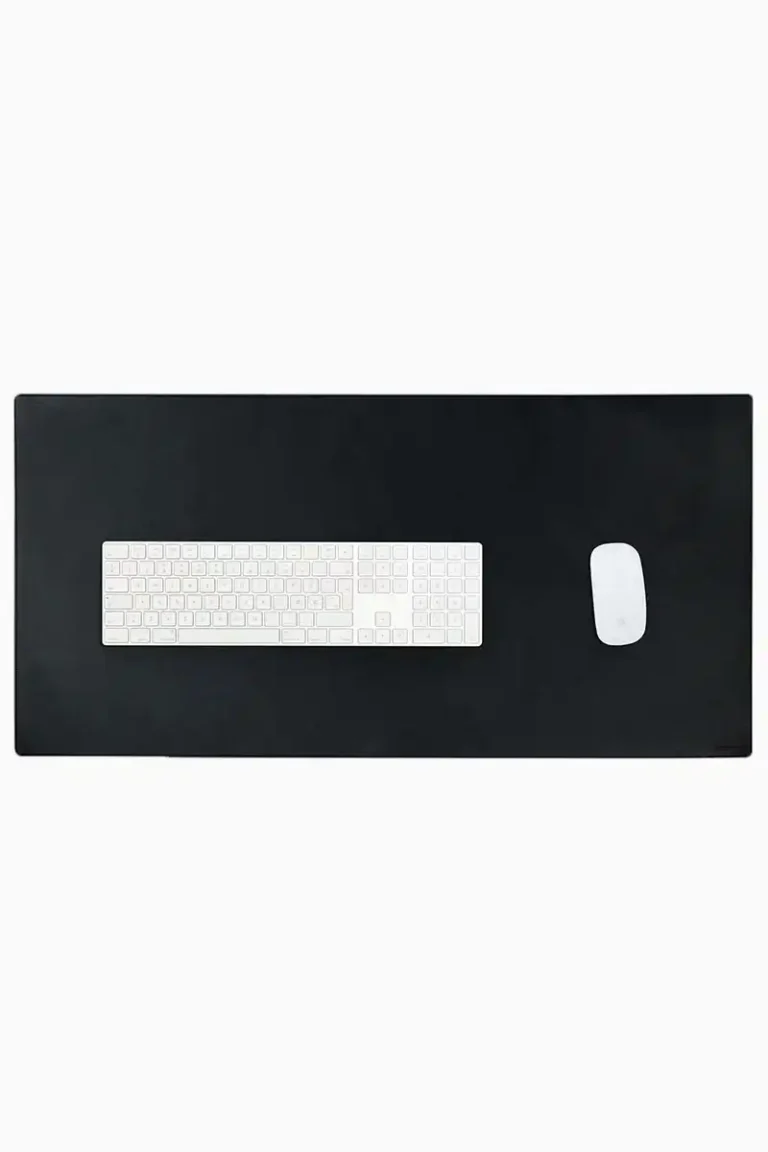 leather desk mat for keyboard and mouse black
