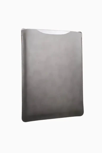 leather sleeve for macbook pro gray stone