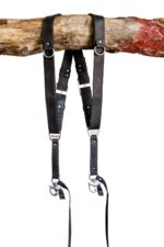Black Vintage Leather Camera Harness