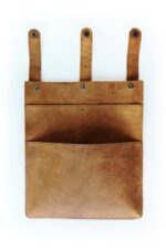 leather chair hanging organizer brown vintage remote holder