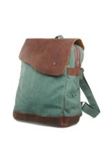 Burgos Green Natural leather and textile backpack - Image 2