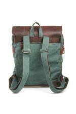 Burgos Green Natural leather and textile backpack - Image 4