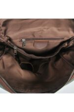 Burgos Grey Natural leather and textile backpack - Image 5
