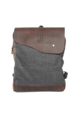 Burgos Grey Natural leather and textile backpack
