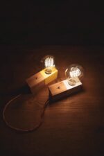 Edison table lamp wood desk lamp full product view
