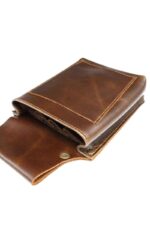 Leather Barber Pouch Dark Brown 3