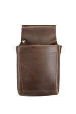 Leather Barber Pouch Dark Brown 4