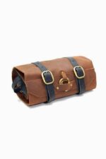 vintage leather shaving kit compartmented toiletry bag for men