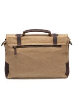 Leather shoulder bag and textile URBAN Cardiff Grey - Image 2