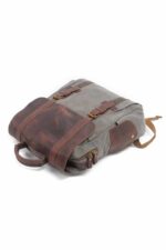 Lugano 2 Blue Natural leather and textile backpack - Image 3