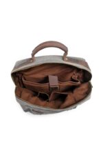Lugano 2 Blue Natural leather and textile backpack - Image 4