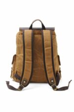 Mantova leather backpack and textile Green - Image 2