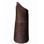 One strap leather apron in dark brown – front view by Genuine Strap