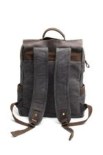 Leather and canvas backpack URBAN BAG Otto Grey - Image 4