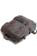 Otto Blue Natural leather and textile backpack - Image 3