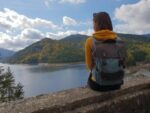 Otto Khaki Natural leather and textile backpack - Image 7