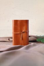 Brown Leather Book Sleeve – Personalized Full-Grain Leather Book Cover for Moleskine