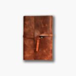Vintage Leather Book Sleeve – Handcrafted Full-Grain Leather Book Cover for A5 Notebooks