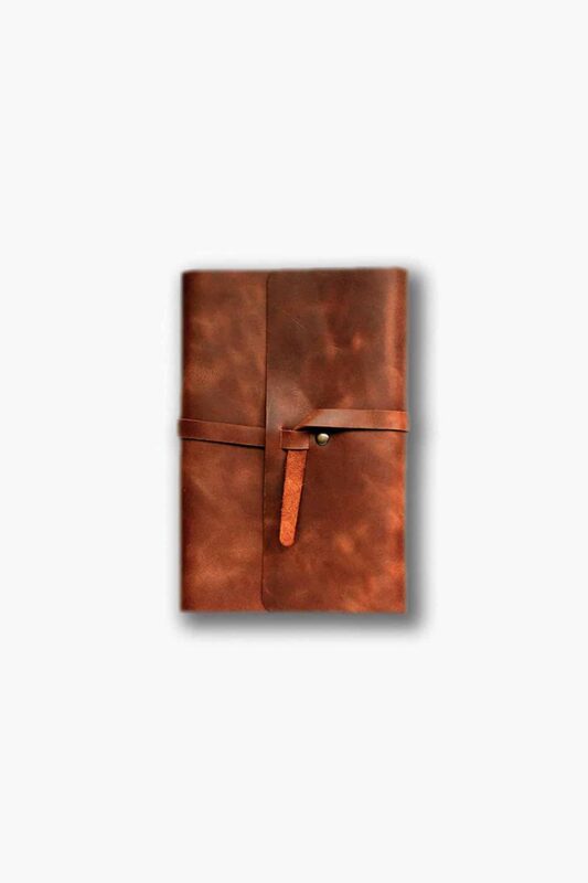 Vintage Leather Book Sleeve – Handcrafted Full-Grain Leather Book Cover for A5 Notebooks