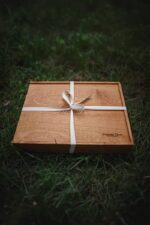 Wood Album Box Medium size comparison with photo album