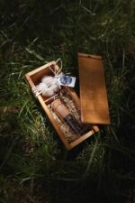 Wood USB box cotton closed with sliding lid handcrafted pine wood gift box